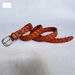 Cowhide hand-woven leather belt vegetable tanned leather first layer vintage cow leather belt_viptrois.com