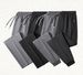 Men’s Fleece-Lined Jogger Pants – Winter Thermal Sweatpants With Zippered Pockets & Tapered Cuffs (M-5XL, Black/Charcoal)_viptrois.com