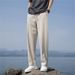 Men's Clothing Linen Trousers Men New Summer Cotton And Linen Trousers Thin Drape Wide Leg Loose Versatile Straight Casual Trousers_viptrois.com