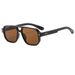 Men's Sunglasses New Retro Double Beam Sunglasses Fashionable Square Anti Ultraviolet Sunglasses Business Trend Glasses Driving Mirror_viptrois.com