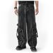 Men's Clothing Zipper Multi Pocket Trendy Flared Pants High Street Straight Wide Leg Jeans_viptrois.com