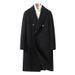 Men's Premium Wool Overcoat - British Style Double-Breasted Knee-Length Trench Coat (M-4XL, Black/Taupe)_viptrois.com