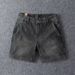 Men's Clothing Summer Pure Cotton Three Quarter Jeans For Men Retro Washed Old Fashioned Slim Straight Casual Shorts_viptrois.com