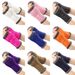 Unisex Fleece gloves Knitted figure-eight twist fingerless gloves Short warm cuff with fleece gloves_viptrois.com