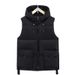 Men's Clothing Men's Sleeveless Fleece Vest - Warm Quilted Cotton Padded Vest For Autumn & Winter, Casual Layering Piece (Beige, Black)_viptrois.com