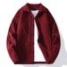 Men's Solid Color Half-Zip Sweater – Korean-Inspired Oversized Knit Cardigan With Jacquard Pattern (Youthful Streetwear Unisex Layering Essential)_viptrois.com