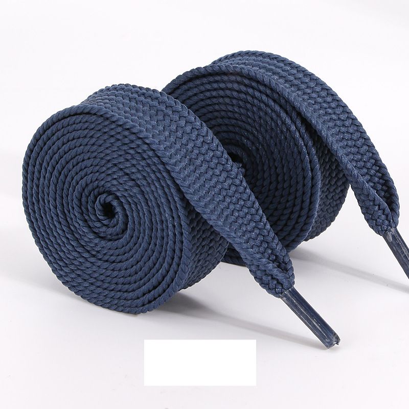Single Layer Flat Hat Rope Pants Belt Sports Casual Shoe Plate 2.2cm Widened Polyester Black And White Color Rope Shoelaces_viptrois.com
