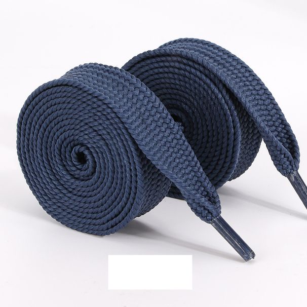 Single Layer Flat Hat Rope Pants Belt Sports Casual Shoe Plate 2.2cm Widened Polyester Black And White Color Rope Shoelaces_viptrois.com