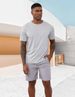 2025 Summer Men's Fitness Heavyweight Henry Collar T-shirt 230g Coarse Thread Cotton Retro Slim Short-sleeved_viptrois.com