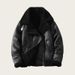 Men's Premium Faux Shearling Jacket, Winter Lined Zip-Up Coat With Notch Lapel, Slim Fit Thermal Outerwear In Brown/Black (Sizes M-5XL)_viptrois.com