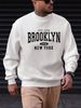 Men's Loose Casual Fashionable New York Letter Pattern Printed Round Neck Long Sleeved Pullover Hoodie For Autumn And Winter_viptrois.com