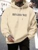 Men's Autumn And Winter Casual Fashion Loose Hooded Sweatshirt Angel Letter Print Warm Long Sleeved Pullover_viptrois.com