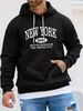 Men's Autumn And Winter Casual Fashion Loose Hooded Sweatshirt With New York Letter Pattern Print Warm Long Sleeved Pullover_viptrois.com