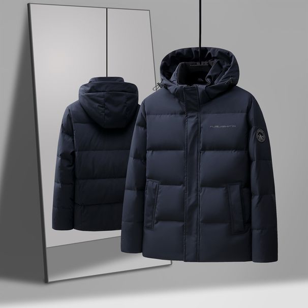 Men's Jacket Workwear Fashion Casual White Duck Down Winter Gradient New Youth Warm Hooded Coat Thick_viptrois.com