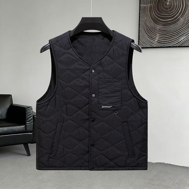 Men's Lightweight Quilted Vest Jacket – Slim Fit Layering Piece For Casual & Workwear_viptrois.com