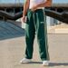Men's Clothing Sports Pants Double Stripe Stitching Printed Casual Pants Gym Sports Fitness Mid Waist Straight Pants_viptrois.com