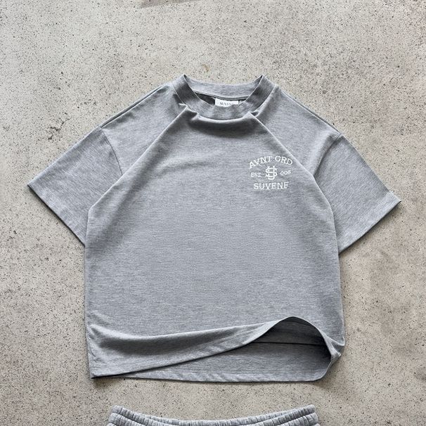 men's summer outfit 2piece set fashion casual short sve tshirt and shorts for teen boys you omfortable athletic streetwear_viptrois.com
