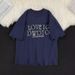 Minimalist Pearl-Embellished Cotton Tee – Vintage Lettering Unisex Top (Breathable, S-XXL)_viptrois.com