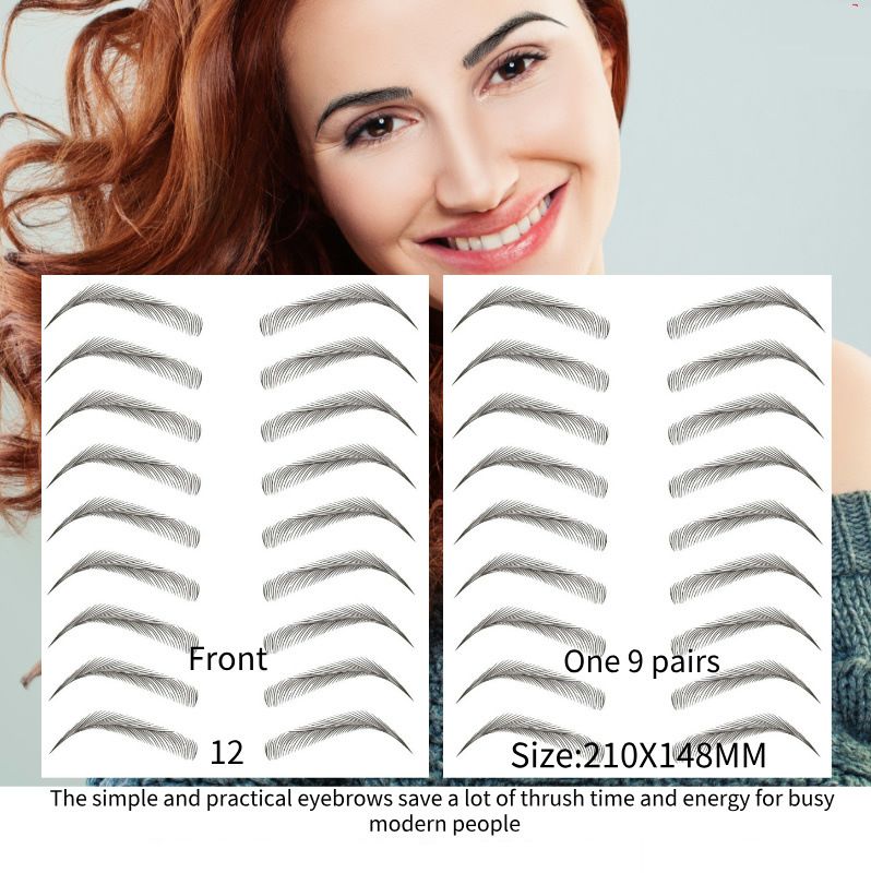 Eyebrow Stencils 6D Ecological Eyebrow Stickers Waterproof Tattoo Stickers_viptrois.com