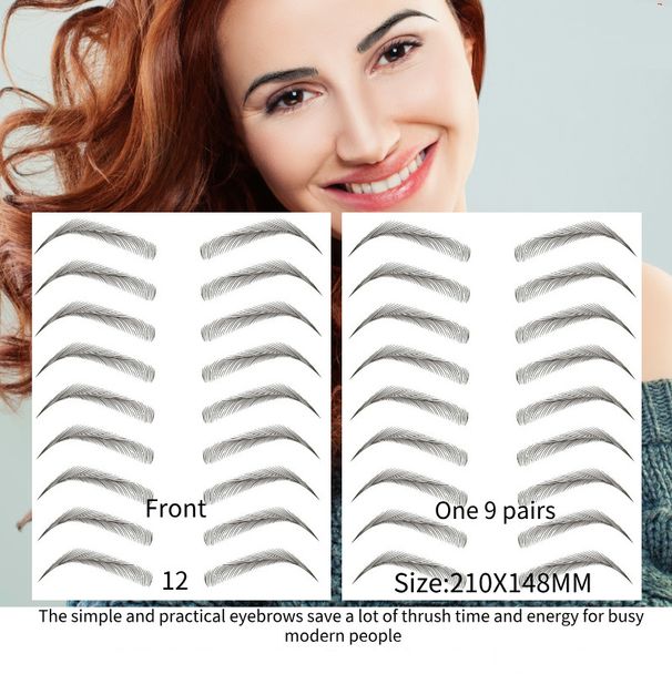 Eyebrow Stencils 6D Ecological Eyebrow Stickers Waterproof Tattoo Stickers_viptrois.com
