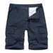 Men's Elastic Work Shorts, Summer Plous-sized Sporty Casual Multi-bag Capre Pants For Men_viptrois.com