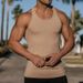 2025 Summer Knitted Vertical Stripe Fitness Sports Slim-fitting Men's I-shaped Vest_viptrois.com