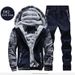 Men's Winter Camouflage Fleece Tracksuit Set - Warm Hooded Zip-Up Jacket With Inner Lining (5XL, Plus Size, Polyester, Outdoor & Casual Wear)_viptrois.com