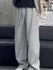 Men's Clothing Relaxed, Heavyweight Sweatpants, Straight Leg, Drawstring, Wide Leg, Curved Trousers, Loose Fitting Washed Athletic Pants._viptrois.com