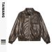 Men's Clothing Retro Lapel Leather Jacket Men's Autumn and Winter New Loose Casual Coat_viptrois.com