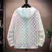 Hollow Hooded Sun Protection Jacket For Summer Ruffian Handsome Mesh Breathable Lightweight Jacket, Trendy Outdoor Men's_viptrois.com