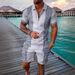 Men's Clothing Foreign Trade Summer New Men's Chain POLO Shirt Suit 3D Printing Fashion Slim Fashion Men's Short Sleeve Two_viptrois.com