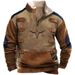 Pure 2023 Cross-Border European And American Half-Zip Men's Autumn Winter Fleece Stand Collar Pullover Casual Plus Size_viptrois.com