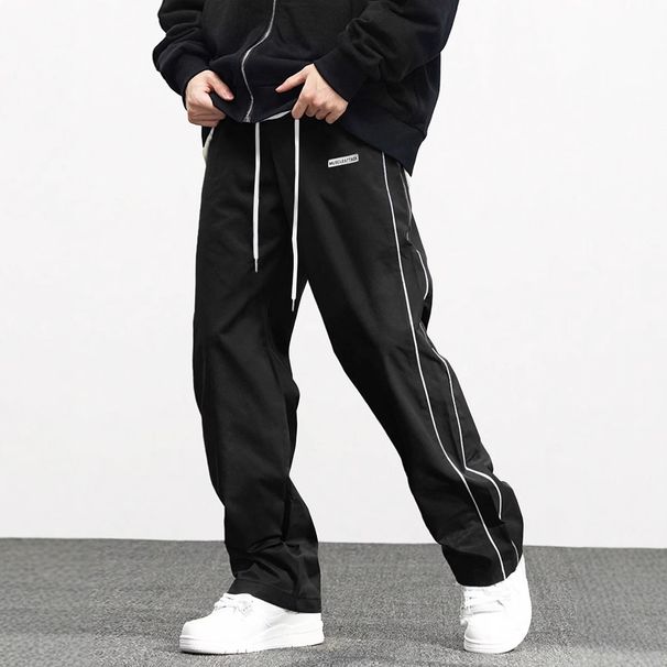 Men's Clothing Men's New Woven Pants High Street Fashion Retro Casual Cuff Trousers Men_viptrois.com