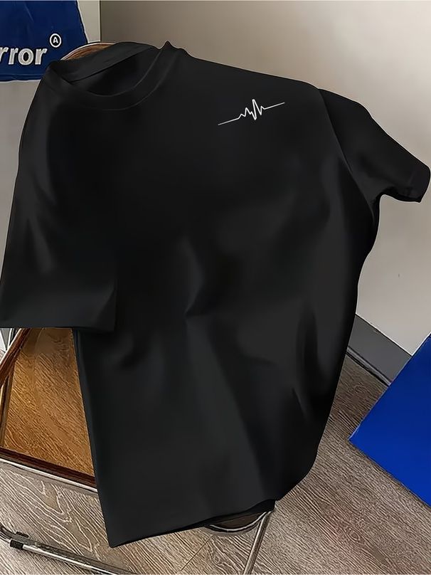 Maglietta Uomo 180G Cotone Girocollo Stampa Grafica, Idea Regalo Per Fidanzato, Comoda Per Gite E Uscite Estive_viptrois.com