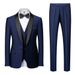 Men's Clothing Wedding Suits Spring And Autumn Hot Men's Wedding Suit Three Piece Graduation Host Formal Green Collar_viptrois.com