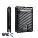 Men's Wallet Card Cases All Microfiber Leather RFID Anti Theft Wallet New Men's Carbon Fiber Plain Texture Dollar Wallet_viptrois.com