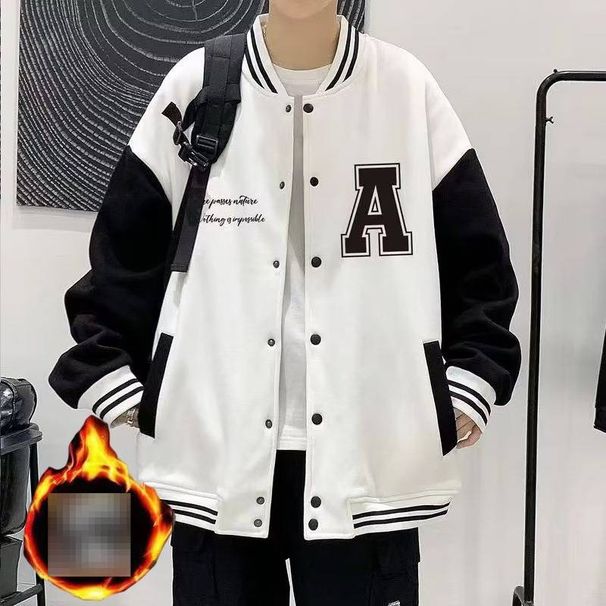 American Loose Jacket Jacket Men's Hong Kong Style Trendy Baseball Uniform Versatile Trendy Brand Jacket Men_viptrois.com