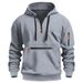 A New Men's Hoodie With A Zipper And A Hood For Autumn And Winter, Featuring Fleece_viptrois.com
