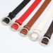 women's holeless round buckle belt, simple and versatile, fashionable thin belt, student jeans belt _viptrois.com