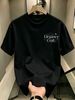 100% Cotton Men Oversized T-shirt Elegance Craft Ornate Text Print Crew Neck Short Sleeve Streetwear Tee_viptrois.com