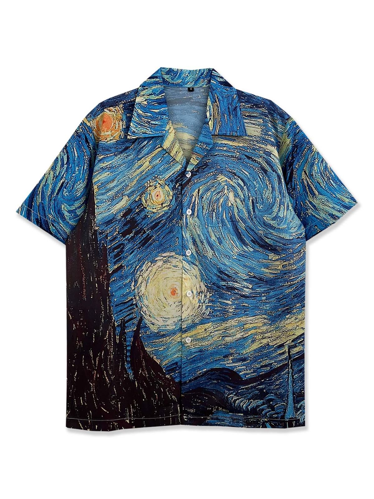 Men's Clothing Heavyweight Hawaiian Trendy Brand Abstract Graffiti Student Loose Casual Short Sleeved Shirt Men's Travel Flower Shirt Women_viptrois.com