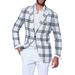 Men's Clothing Spring Tops Business Casual Printed Double Button Suit Jacket Men's Suits Large Size_viptrois.com