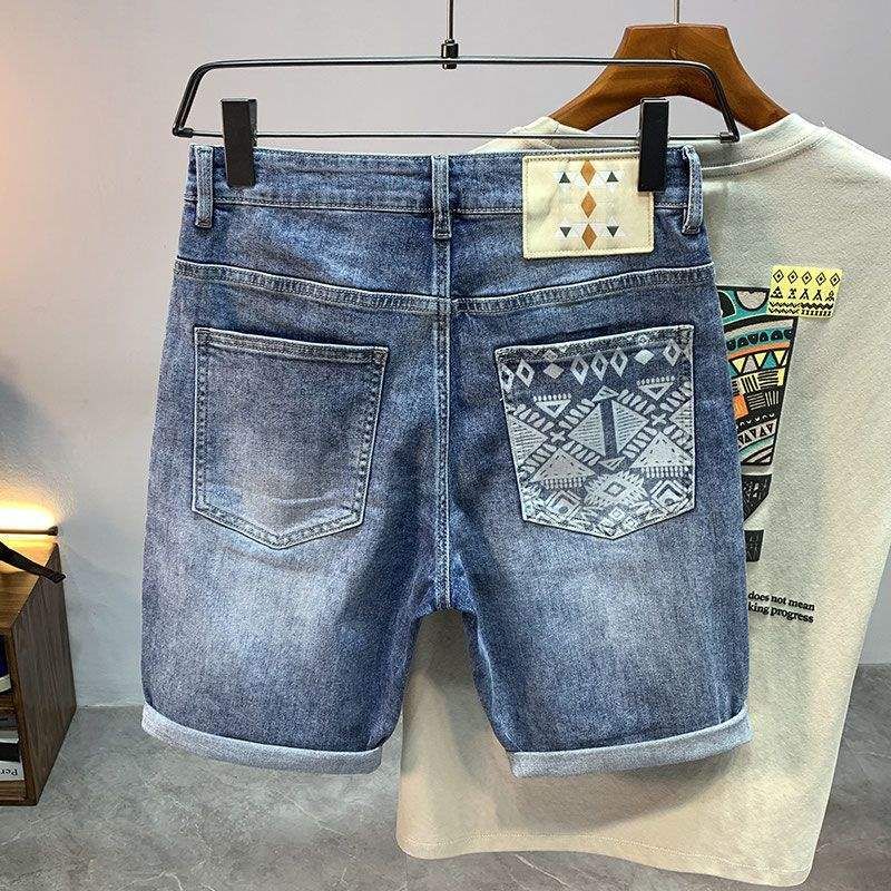 Men's Summer Chenille Shorts | Lightweight Embroidered Design Fashion Casual Elastic Waist Comfort Relaxed Straight-Leg Cut_viptrois.com