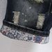 Men's Clothing Summer Trendy Ink Splashed Denim Shorts Men's Shorts Straight Loose Ripped Pants Fashion Casual Youth Breeches_viptrois.com