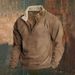 2024 New American Style With Embroidery Patchwork Half-Zip Men's Long Sleeve Sweatshirt_viptrois.com