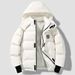 Unisex Retro Puffer Jacket – Oversized Hooded Winter Coat With Quilted Polyester Fill (Black/White)_viptrois.com