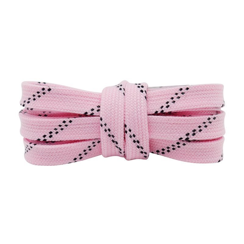 Flat double-layer hockey cotton shoelaces match everything sneakers_viptrois.com
