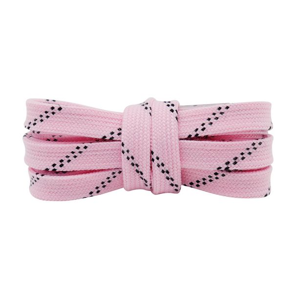 Flat double-layer hockey cotton shoelaces match everything sneakers_viptrois.com