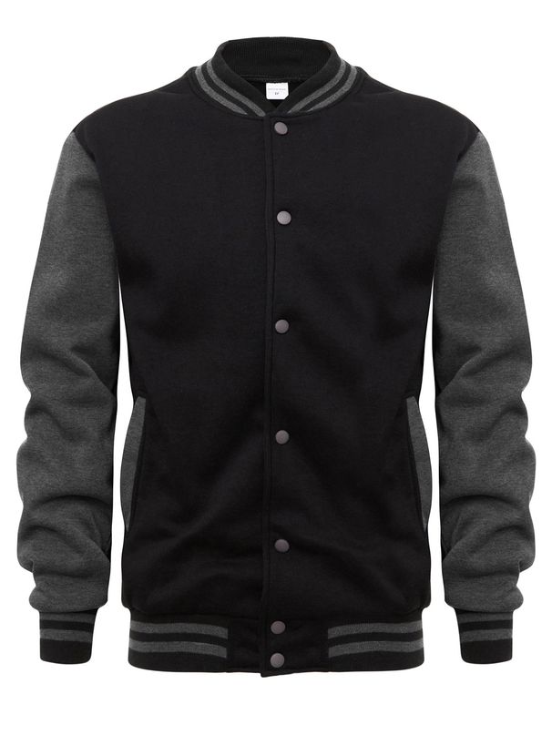 Men's Sweatshirt Plus Velvet Cardigan Jacket Button Zipper Baseball Jacket Casual Men's Jacket_viptrois.com