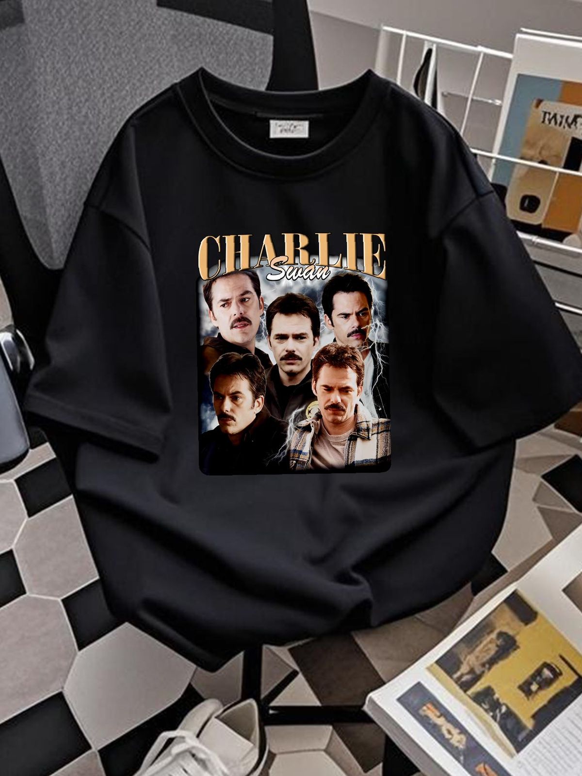 Charlie Swan T Shirt Merch Slightly Unisex Homme Stretched Comfortable Graphic Summer Breathable Fashion Top For Everyday Wear Designer Clothes_viptrois.com